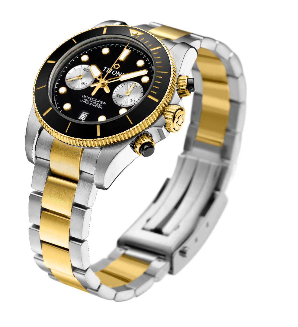 Titoni Seascoper Chronograph Bicolor Herrenuhr 94300 SY-BK-731