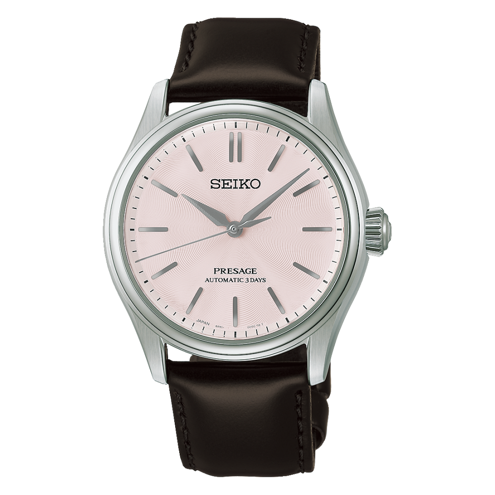 Seiko Presage Automatik 3 Zeiger, 38mm, Rosa Herrenuhr HCC003J1