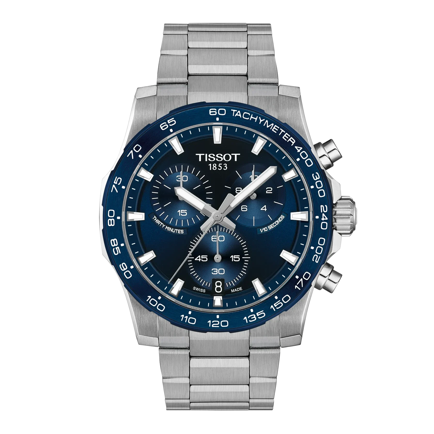 Tissot Supersport Chrono 42mm, Quarzwerk, Butterfly-Faltschließe mit Drückern Herrenuhr T125.417.11.041.00