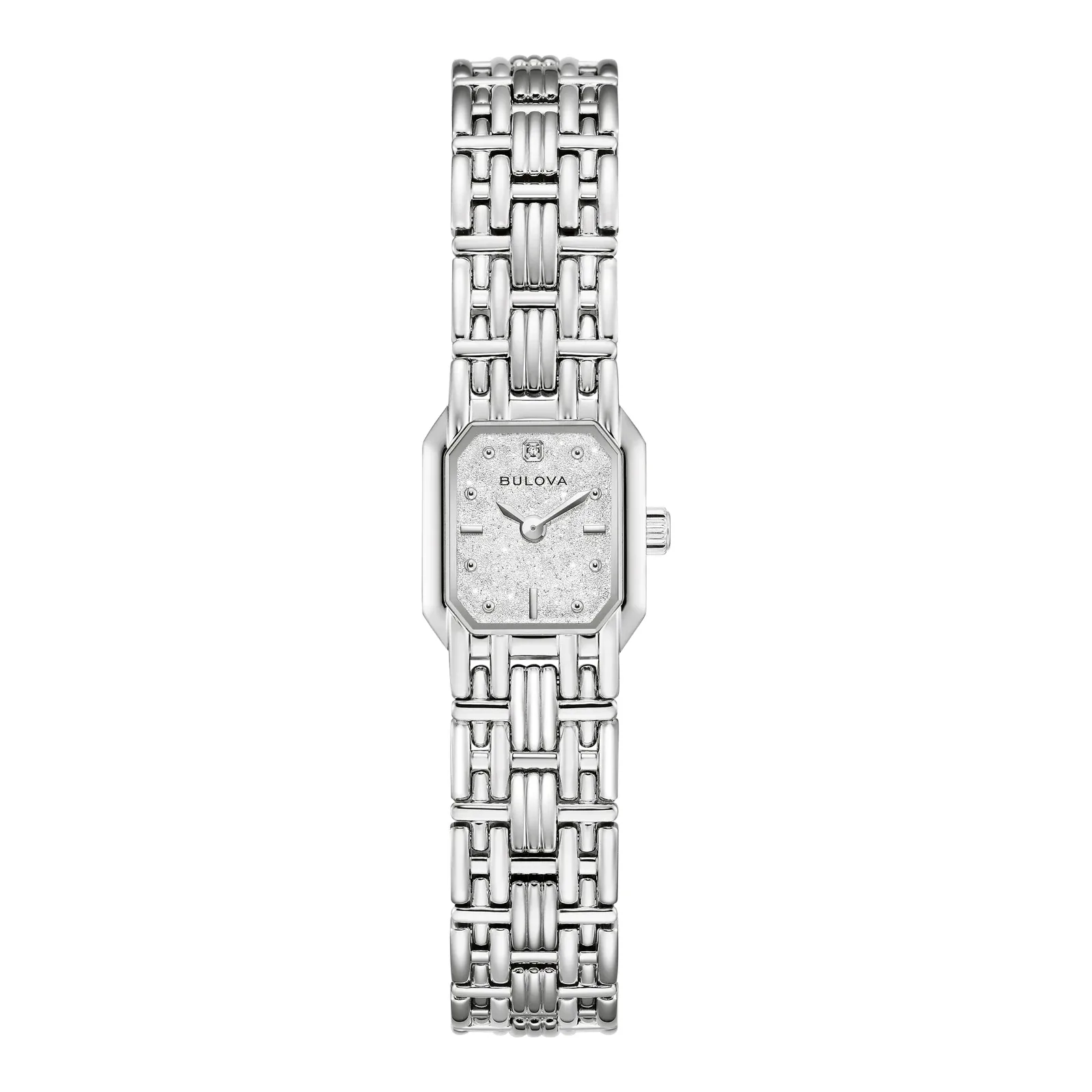 Bulova Goddess of Time Sophia Quarz Edelstahl mit Diamant Damenuhr 96P263