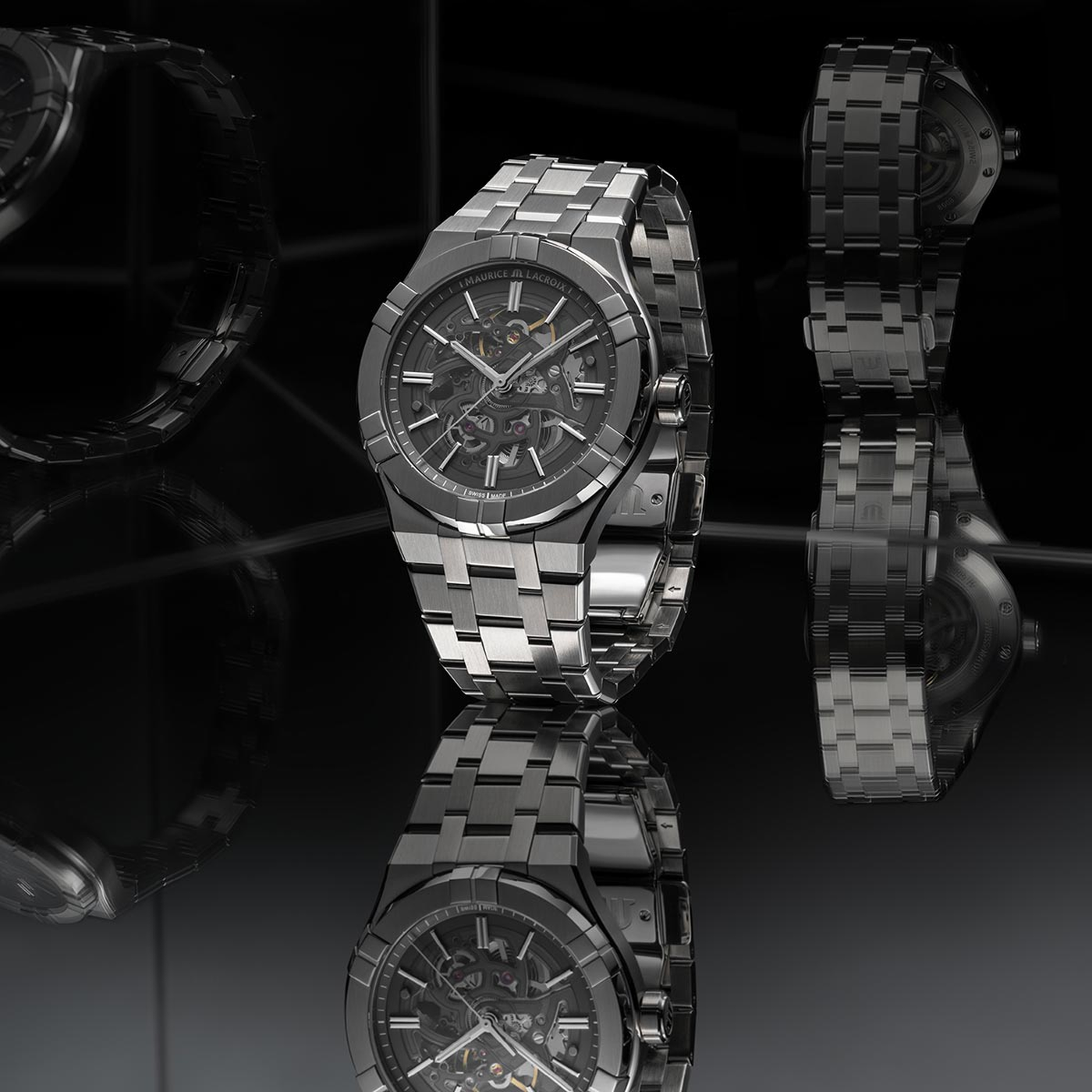 Maurice Lacroix Aikon Automatik Skeleton Herrenuhr AI6008-SS002-030-1
