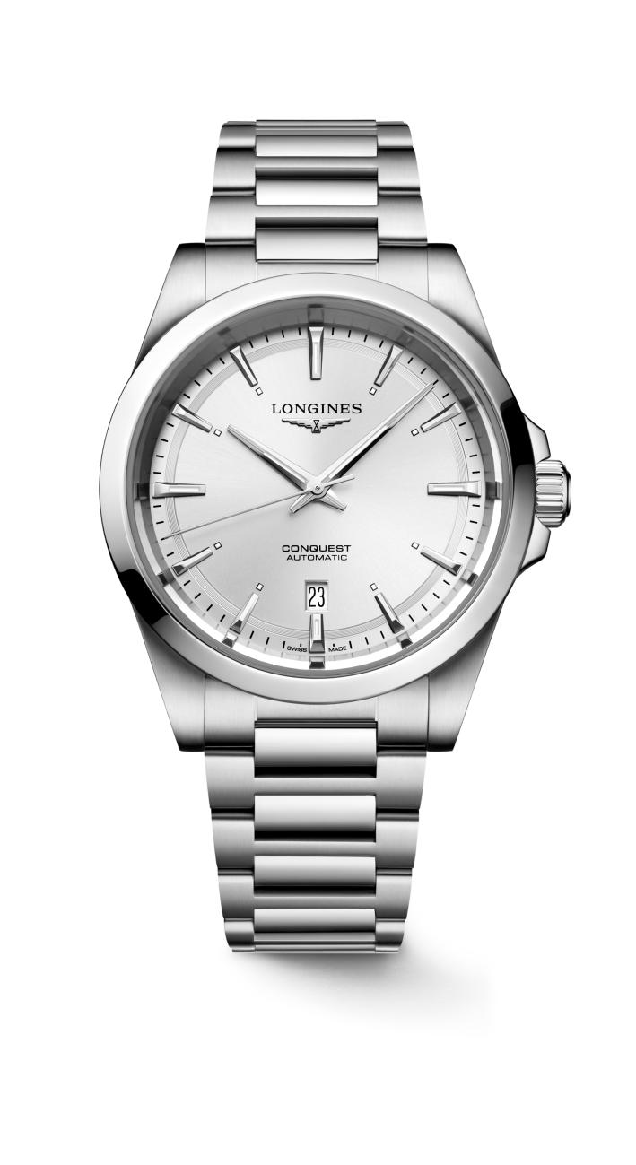 Longines Conquest 41mm silber Automatik Herrenuhr L3.830.4.72.6