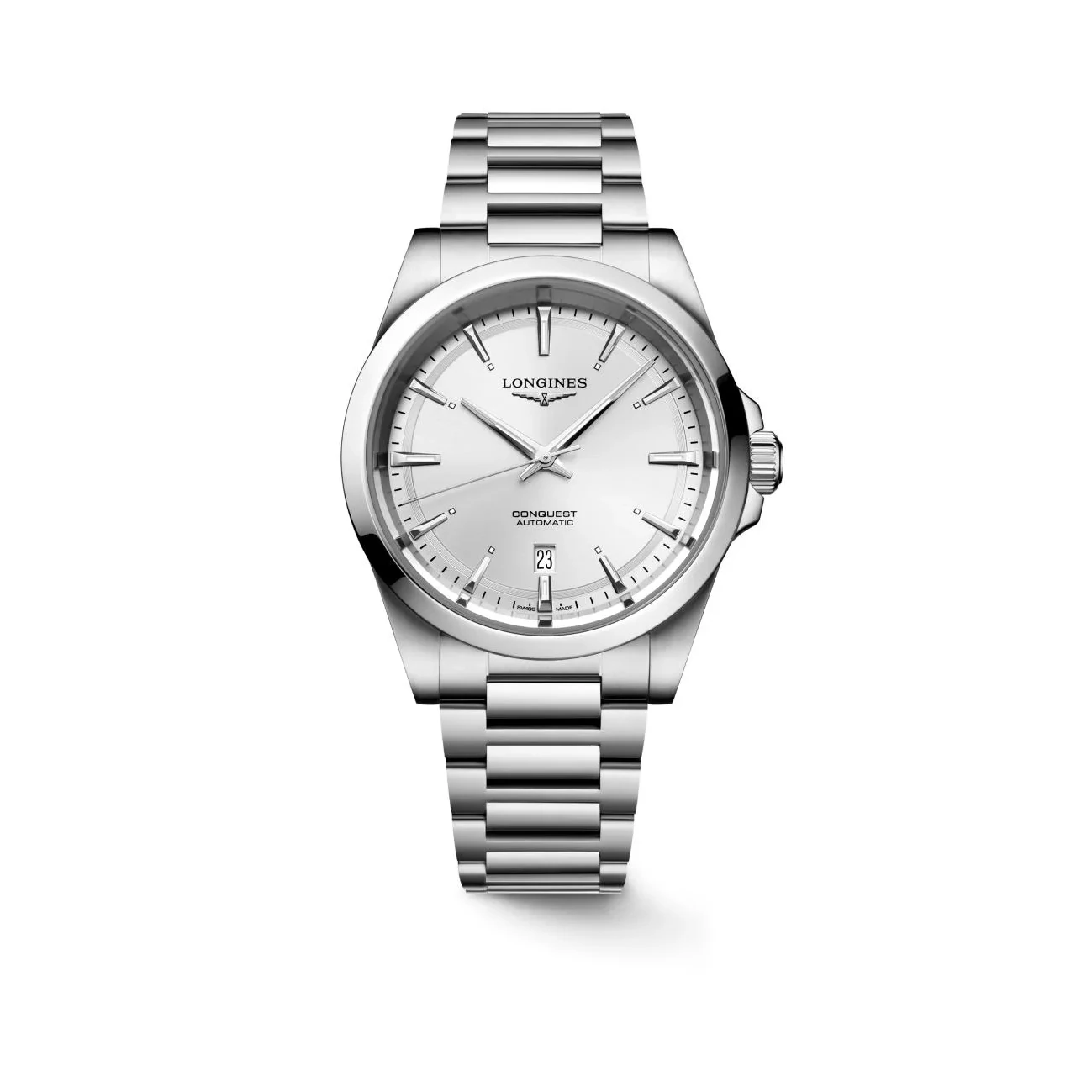 Longines Conquest 41mm silber Automatik Herrenuhr L3.830.4.72.6