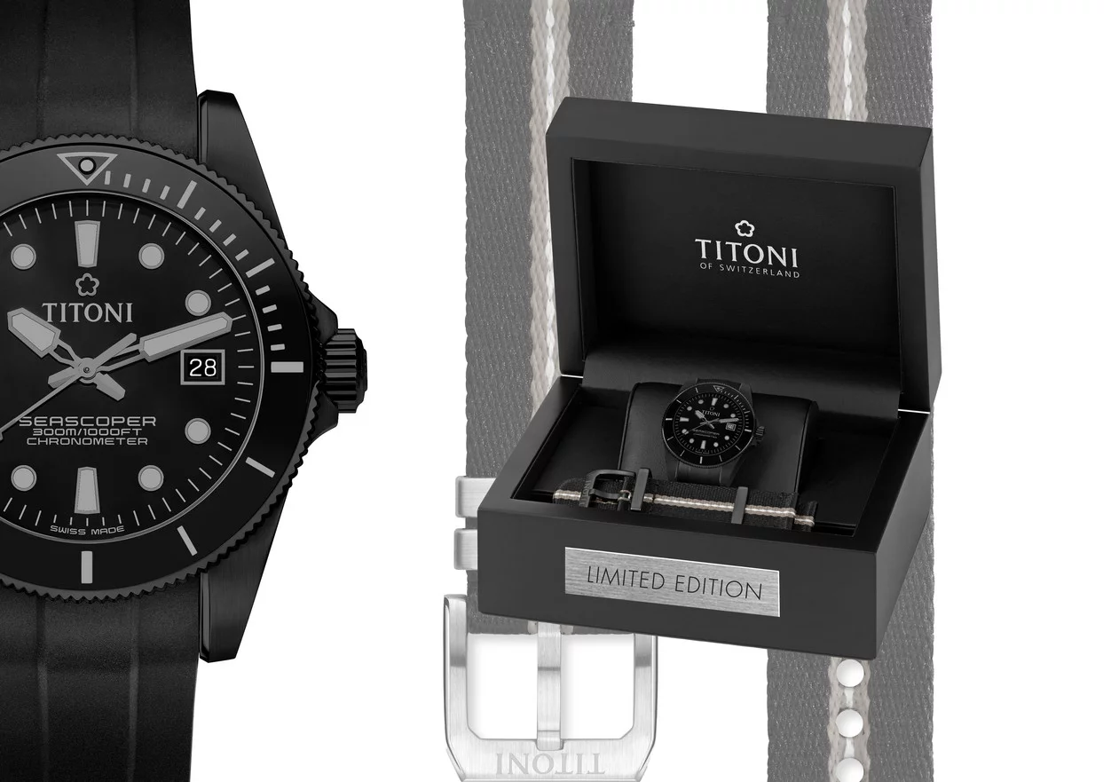 Titoni Seascoper 300 83300 B-BK-R-716 I Herrenuhr - Limited Edition
