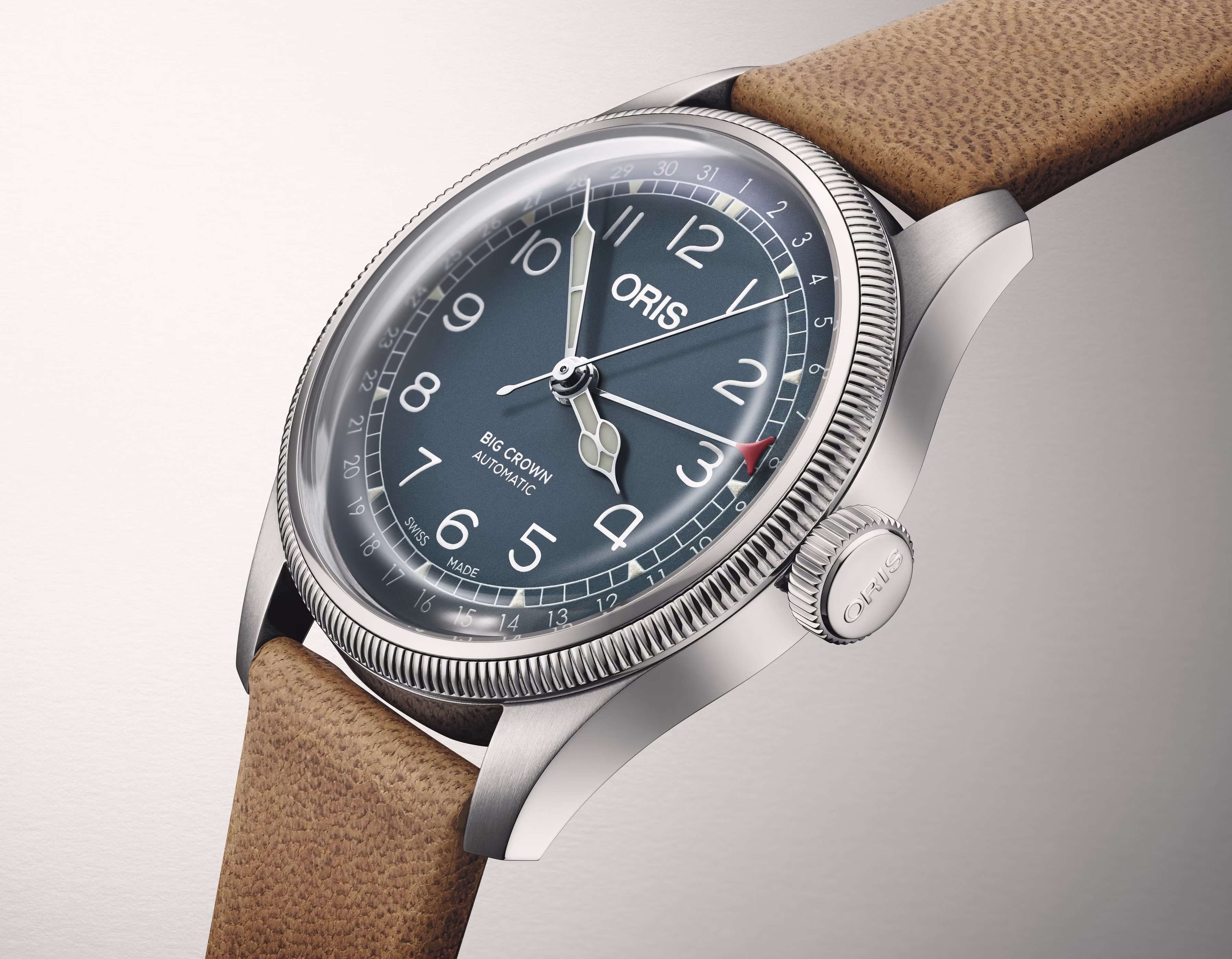 Oris Big Crown Pointer Date 40mm Automatik Lederarmband Herrenuhr 01 754 7785 4065-07 6 20 10