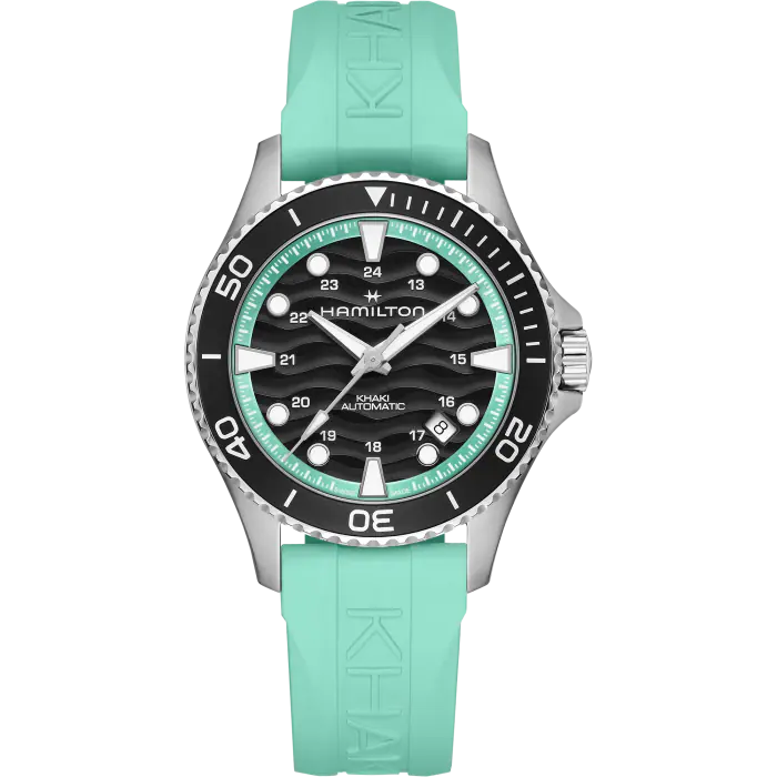 Hamilton Khaki Navy Scuba 40 mm, Türkis, Limited Edition Herrenuhr H82415331