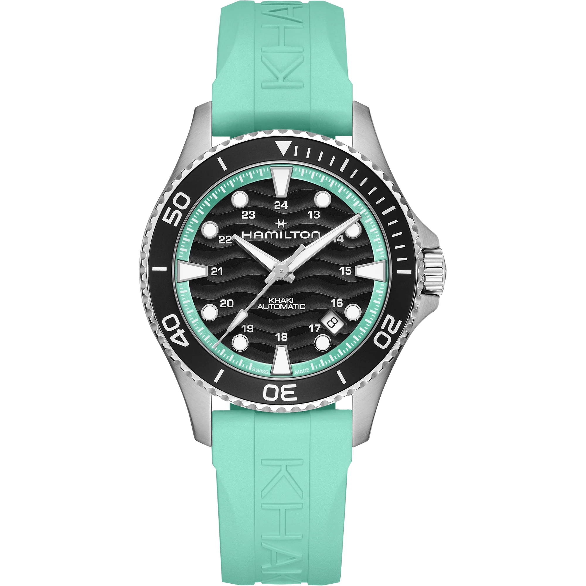 Hamilton Khaki Navy Scuba 40 mm, Türkis, Limited Edition Herrenuhr H82415331