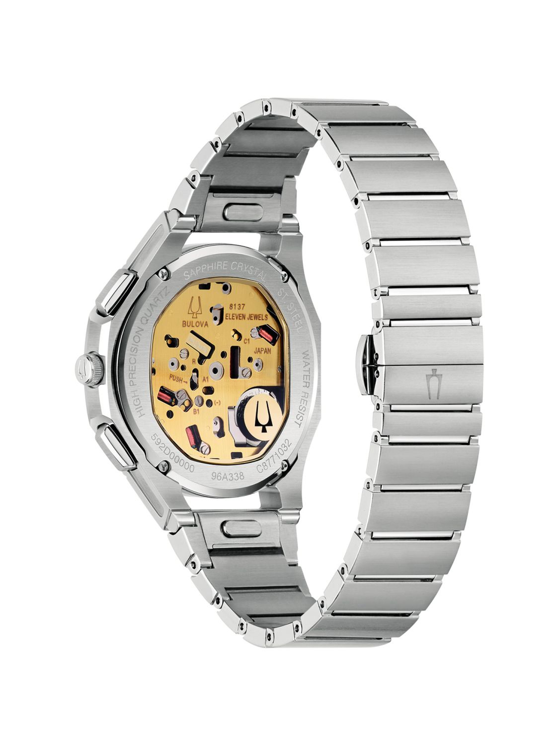 Bulova Analog Chronograph Curve Herrenuhr 96A338