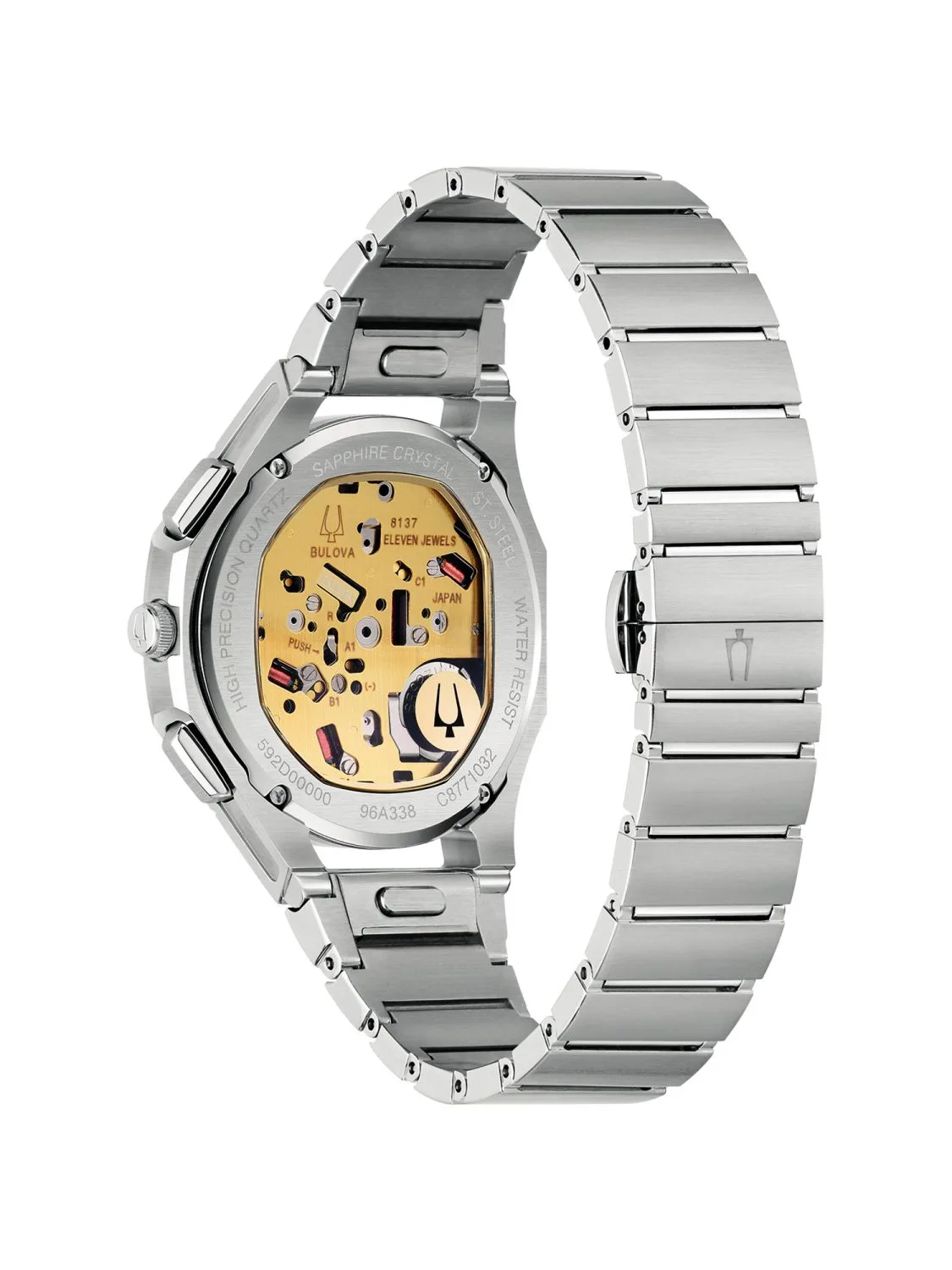 Bulova Analog Chronograph Curve Herrenuhr 96A338