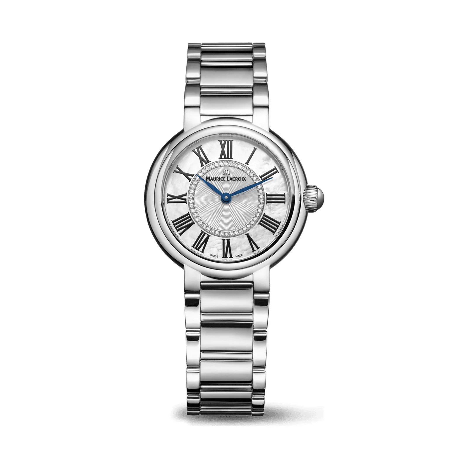 Maurice Lacroix Fiaba Round 33 mm Quarz Edelstahlarmband Damenuhr FA1306-SS002-111-1