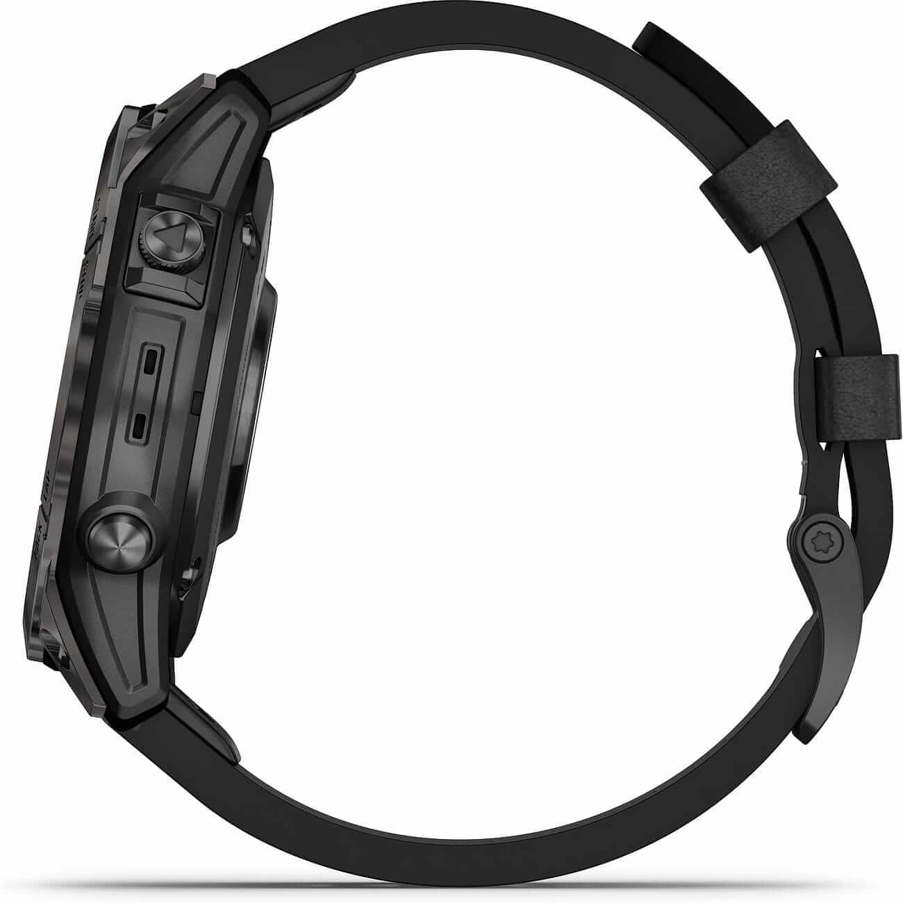Garmin Epix™ Pro Gen 2 Sapphire Titan mit Leder-Armband und Silikonband 010-02803-30