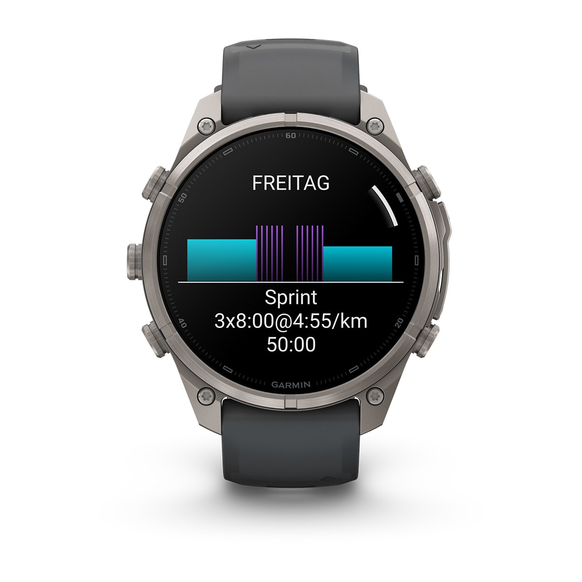 Garmin fēnix® 9 Pro inReach® - 47 mm AMOLED Sapphire Titan mit Silikon-Armband Graphit/Schwarz 010-04336-21