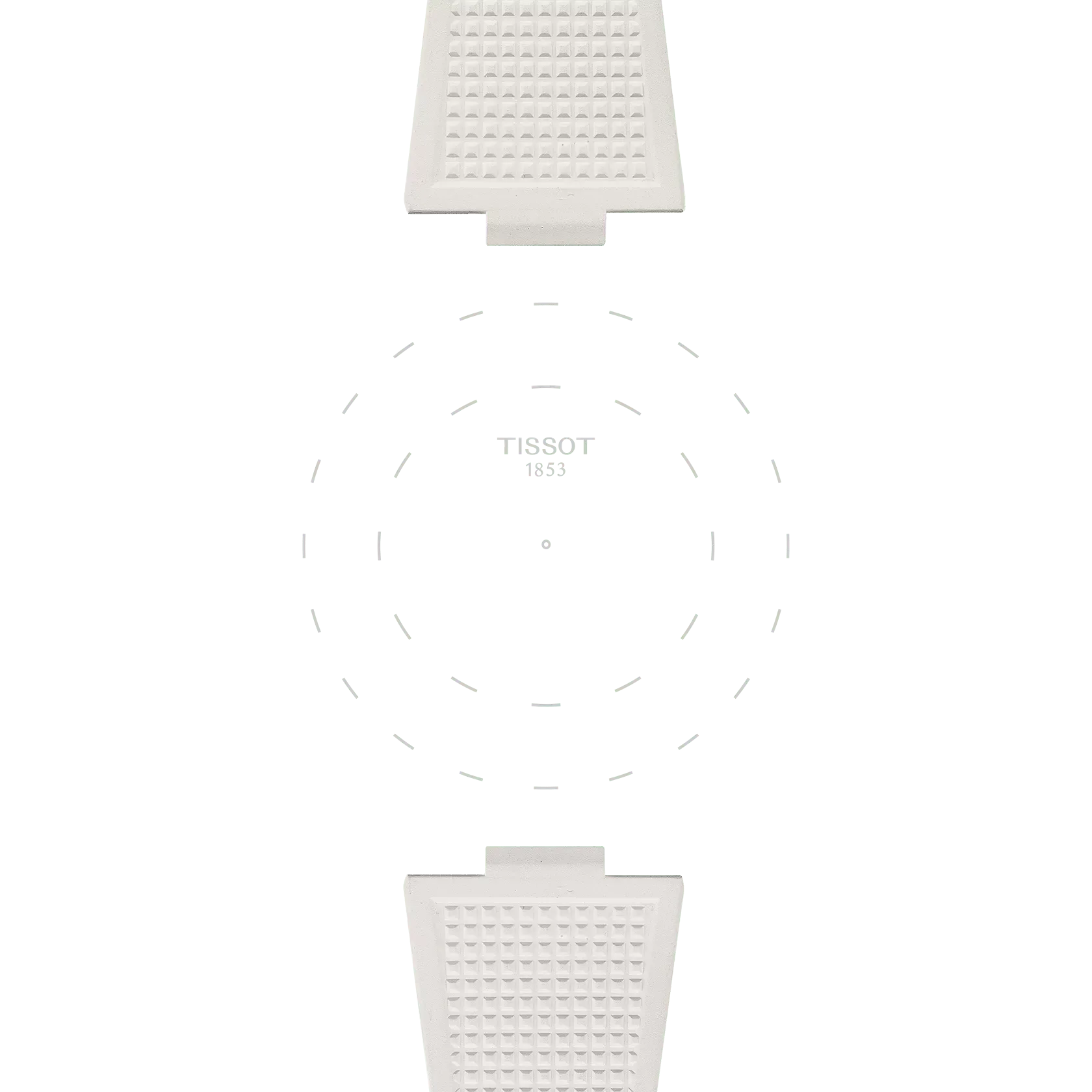Tissot Ersatzarmband Kautschuk weiß 12 mm für PRX Modelle mit 40 mm Durchmesser T603.048.463