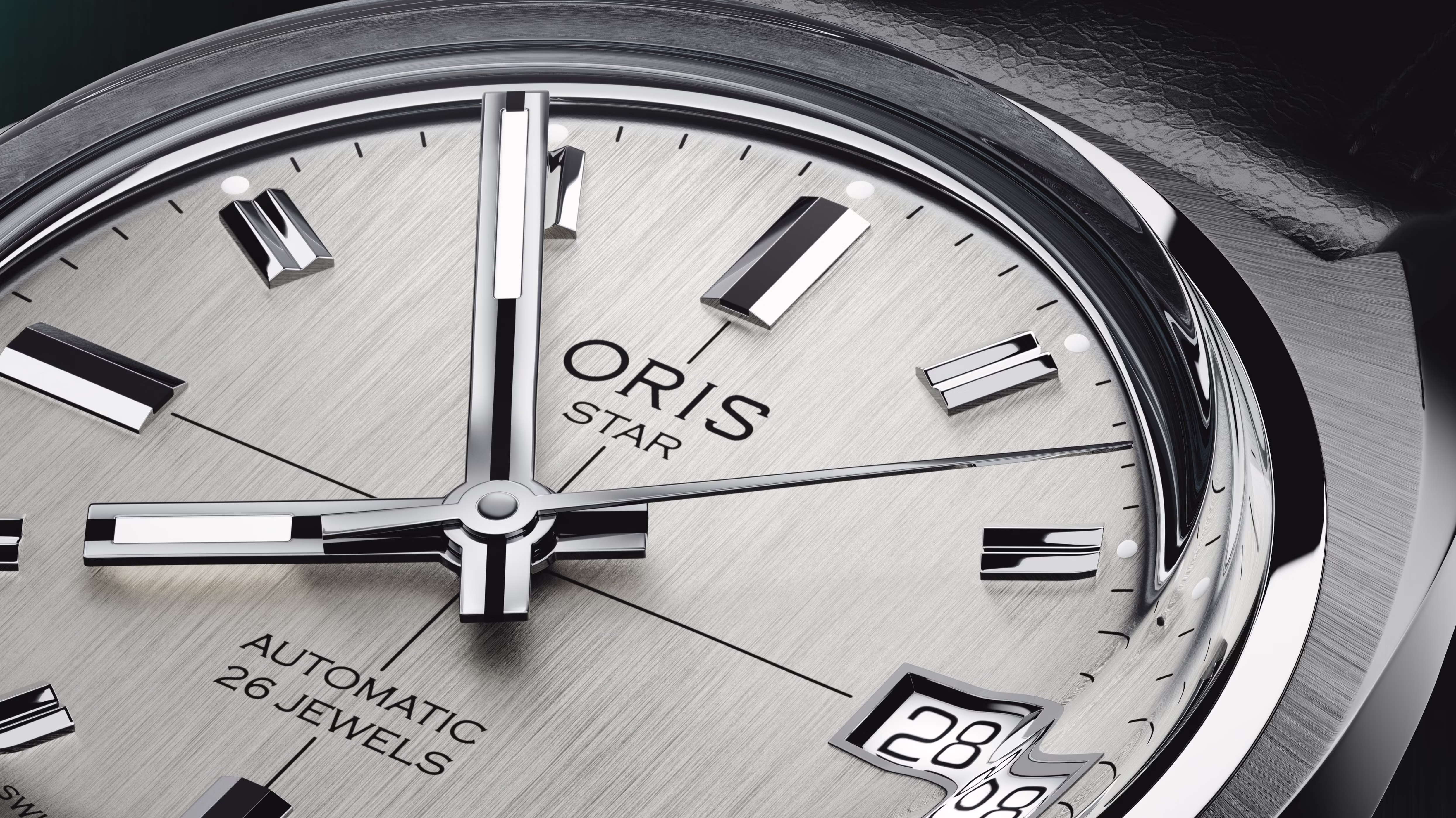 Oris Heritage Oris Star Edition 35mm Automatik Lederband Grau Herrenuhr 01 733 7813 4151-Set