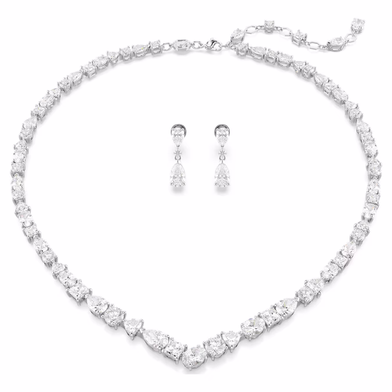 Swarovski  Mesmera Set Verschiedene Schliffe, Weiß, Rhodiniert
