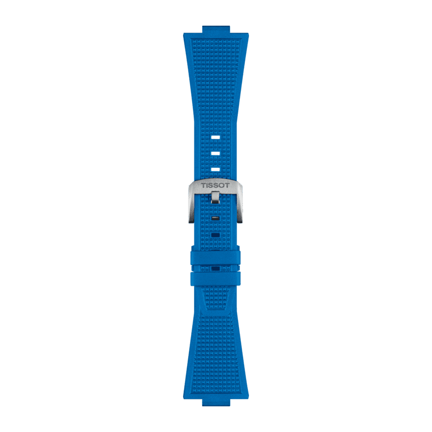 Tissot Ersatzarmband Kautschuk blau 12 mm, für PRX T852.049.577