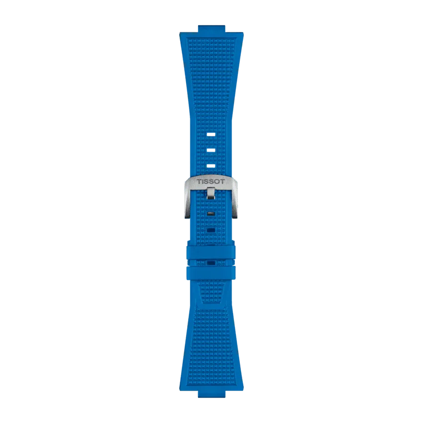 Tissot Ersatzarmband Kautschuk blau 12 mm, für PRX T852.049.577