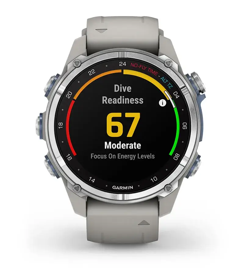 Garmin DESCENT MK3S AMOLED Silber/Nebelgrau Herrenuhr 010-02753-04