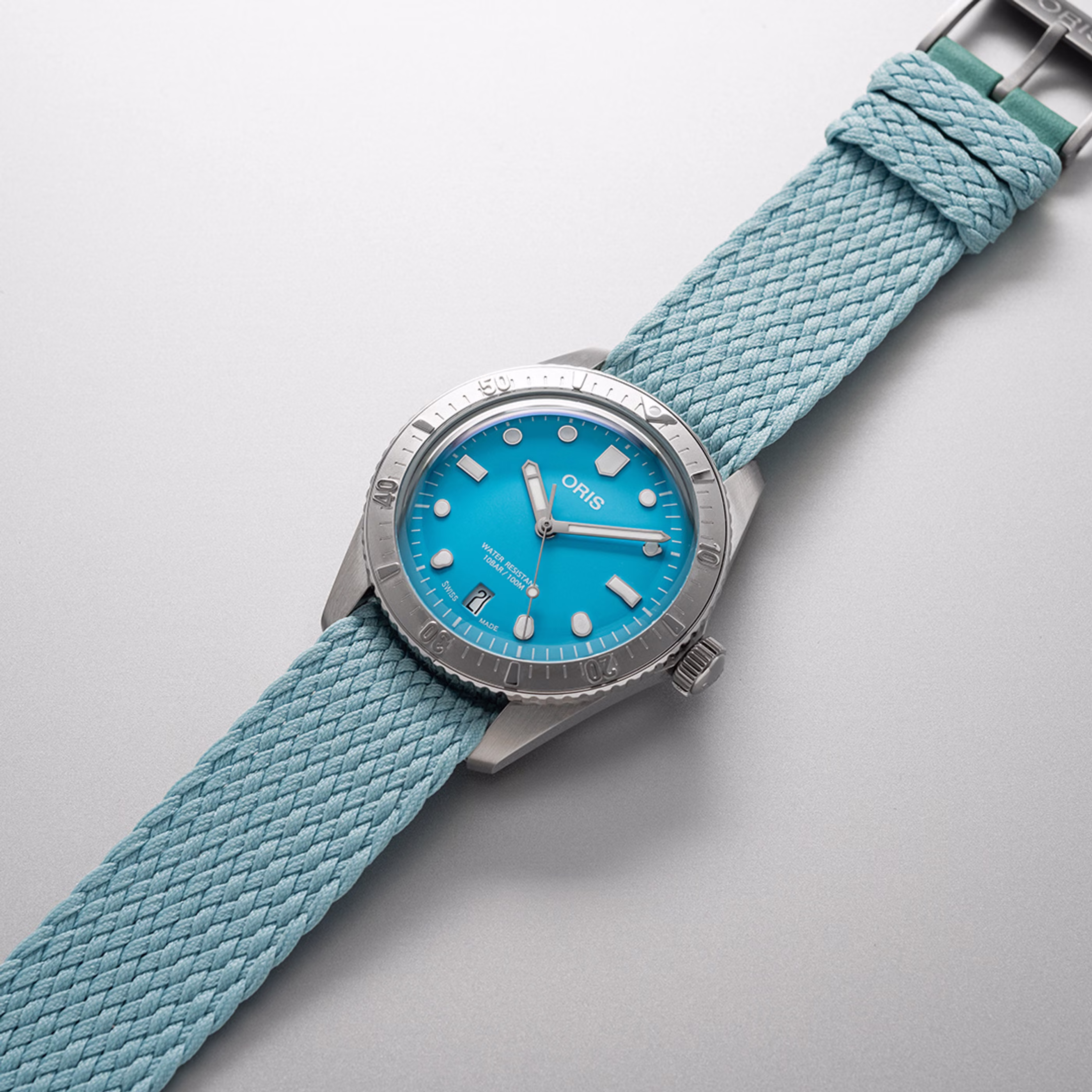 Oris Divers Sixty‑Five Cotton Candy 38mm Edelstahl Grün Unisexuhr 01 733 7771 4055-07 3 19 02S