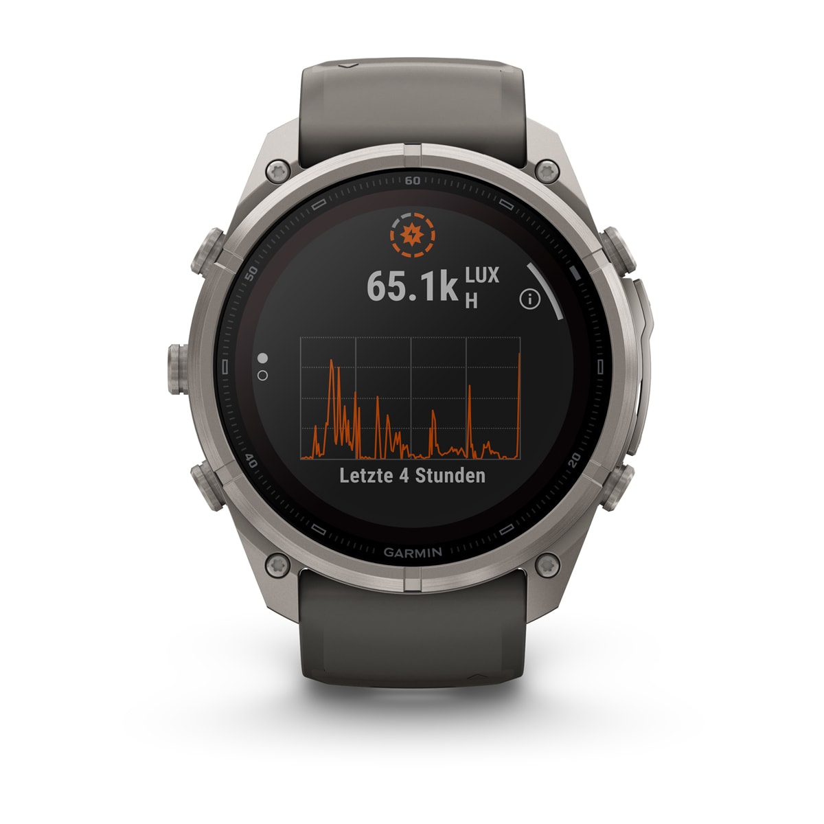 Garmin fēnix® 9 Pro inReach® Solar - 51 mm MIP Sapphire Titan mit Silikon-Armband Kieselgrau/Silbergrau 010-04339-01