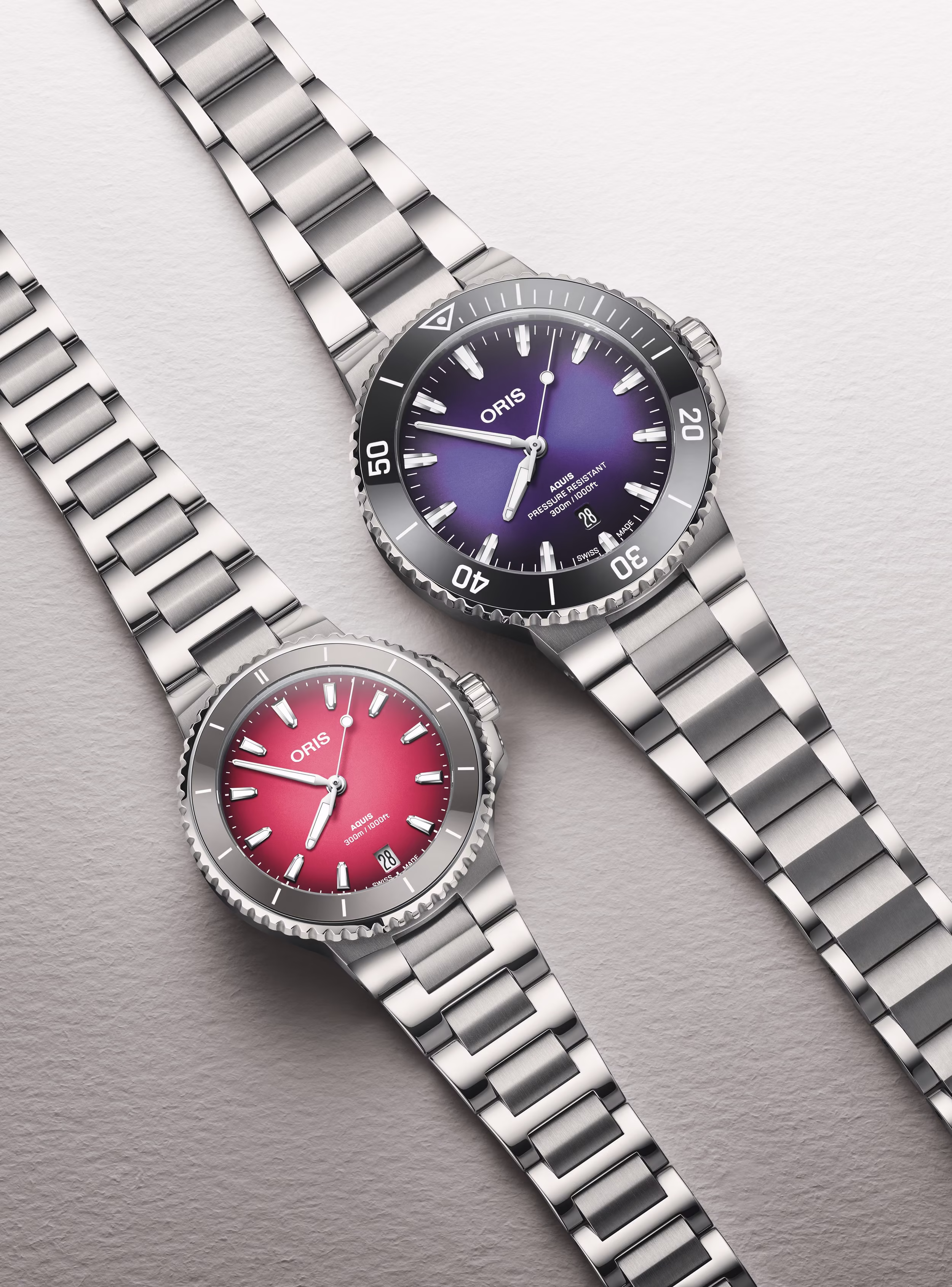 Oris Aquis Date Taste of Summer 36,5mm Rosa Damenuhr 01 733 7792 4158-07 8 19 05P