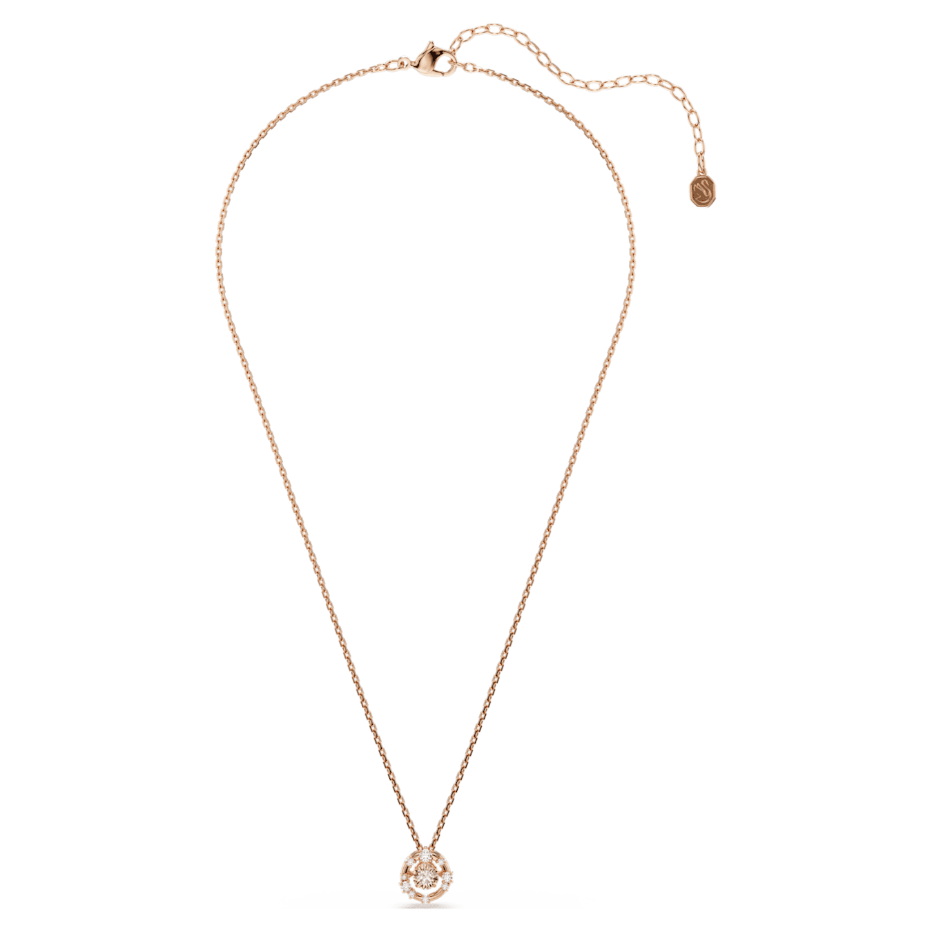 Swarovski  Constella Anhänger Rundschliff, Dancing Stone, Rosa, Roségold-Legierungsschicht