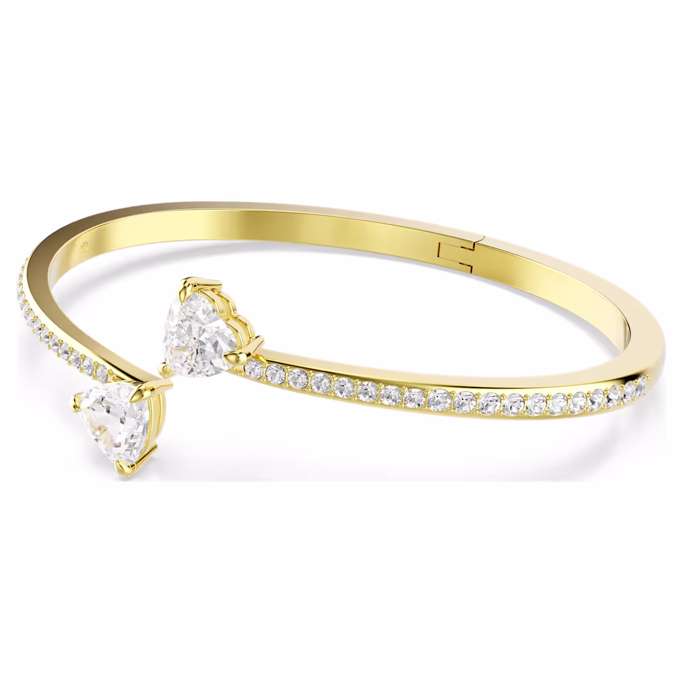 Swarovski Mesmera Armreif Herz, Weiß, 18k vergoldet