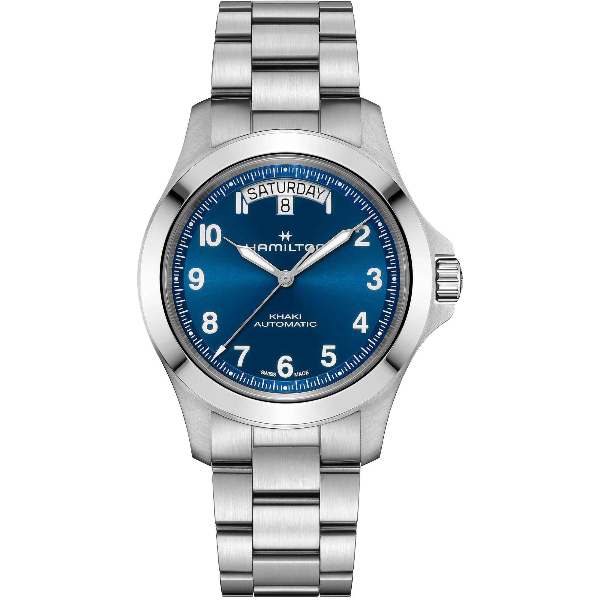 Hamilton Khaki Field King Day-Date 40 mm Blau, Edelstahl, Automatik Herrenuhr H64475140