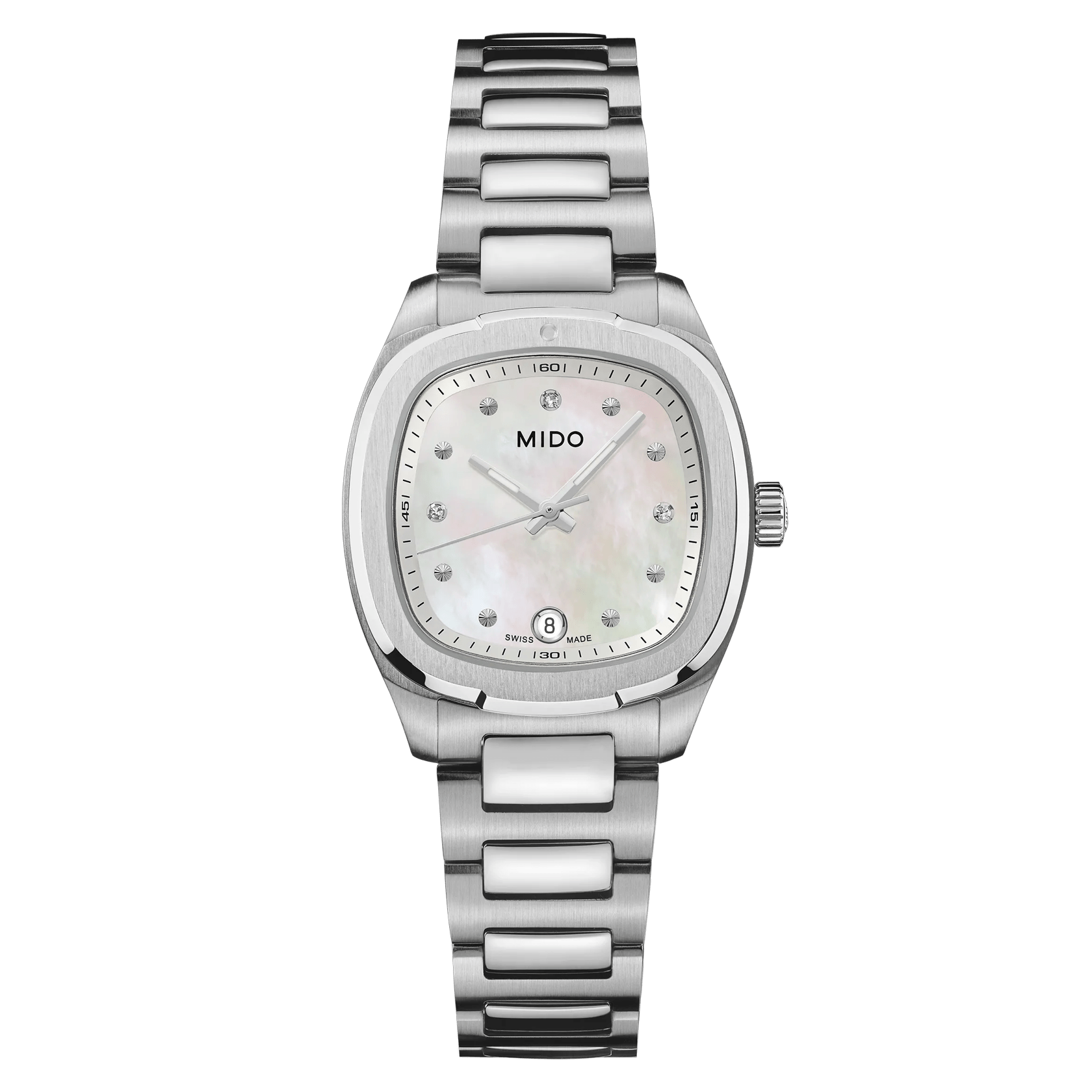 Mido Multifort TV 28 Quartz Perlmutt mit Diamanten Damenuhr M049.110.11.116.00
