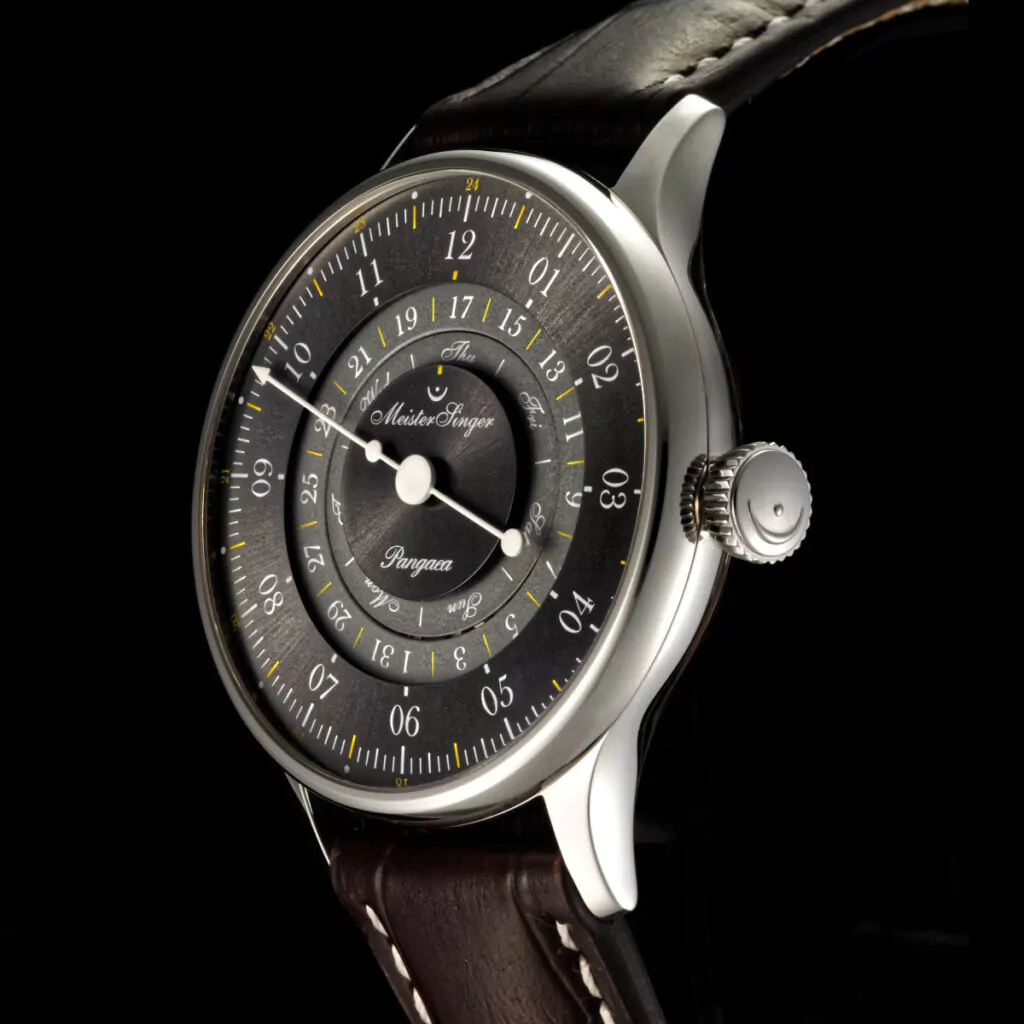 Meister Singer Pangaea Day Date 365, Automatik, Grau Herrenuhr PDD365927
