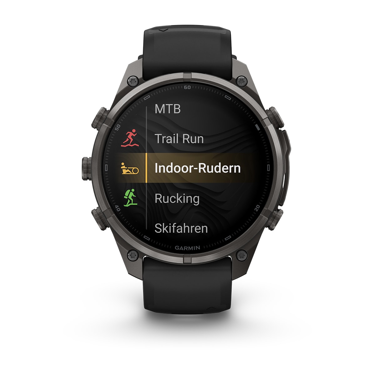 Garmin fēnix® 9 Pro inReach® - 47 mm AMOLED Sapphire Carbongrau DLC Titan mit Silikon-Armband Schwarz/Kieselgrau 010-04336-11