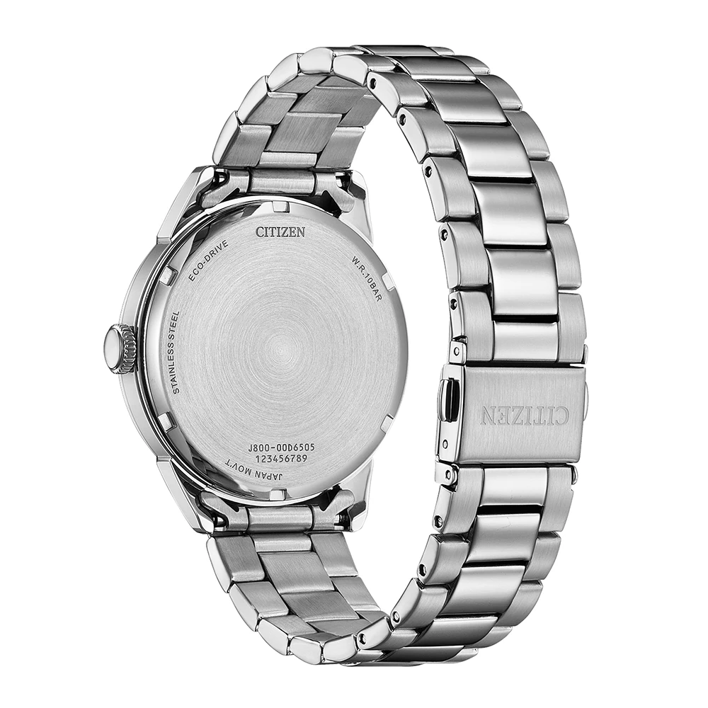 Citizen Eco-Drive Classic Day-Date Edelstahl Schwarz, 40.5mm Herrenuhr AW0151-85EC
