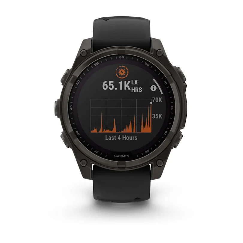Garmin fēnix® 8 - 47 mm Solar Sapphire Graphit/Carbongrau Titan DLC 010-02906-11