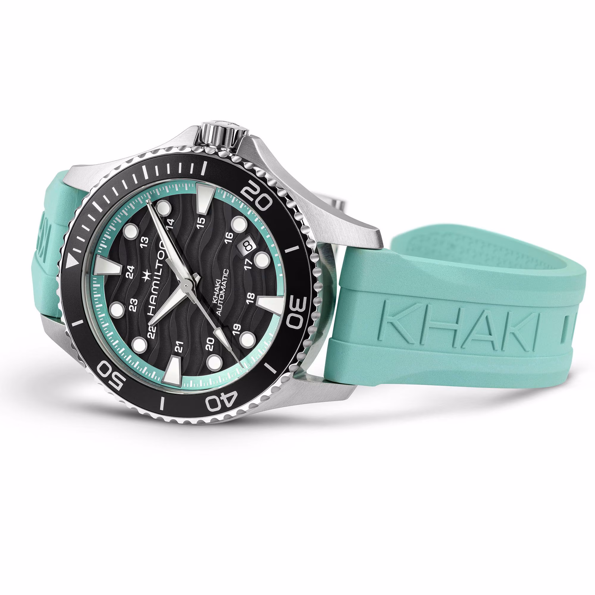 Hamilton Khaki Navy Scuba 40 mm, Türkis, Limited Edition Herrenuhr H82415331