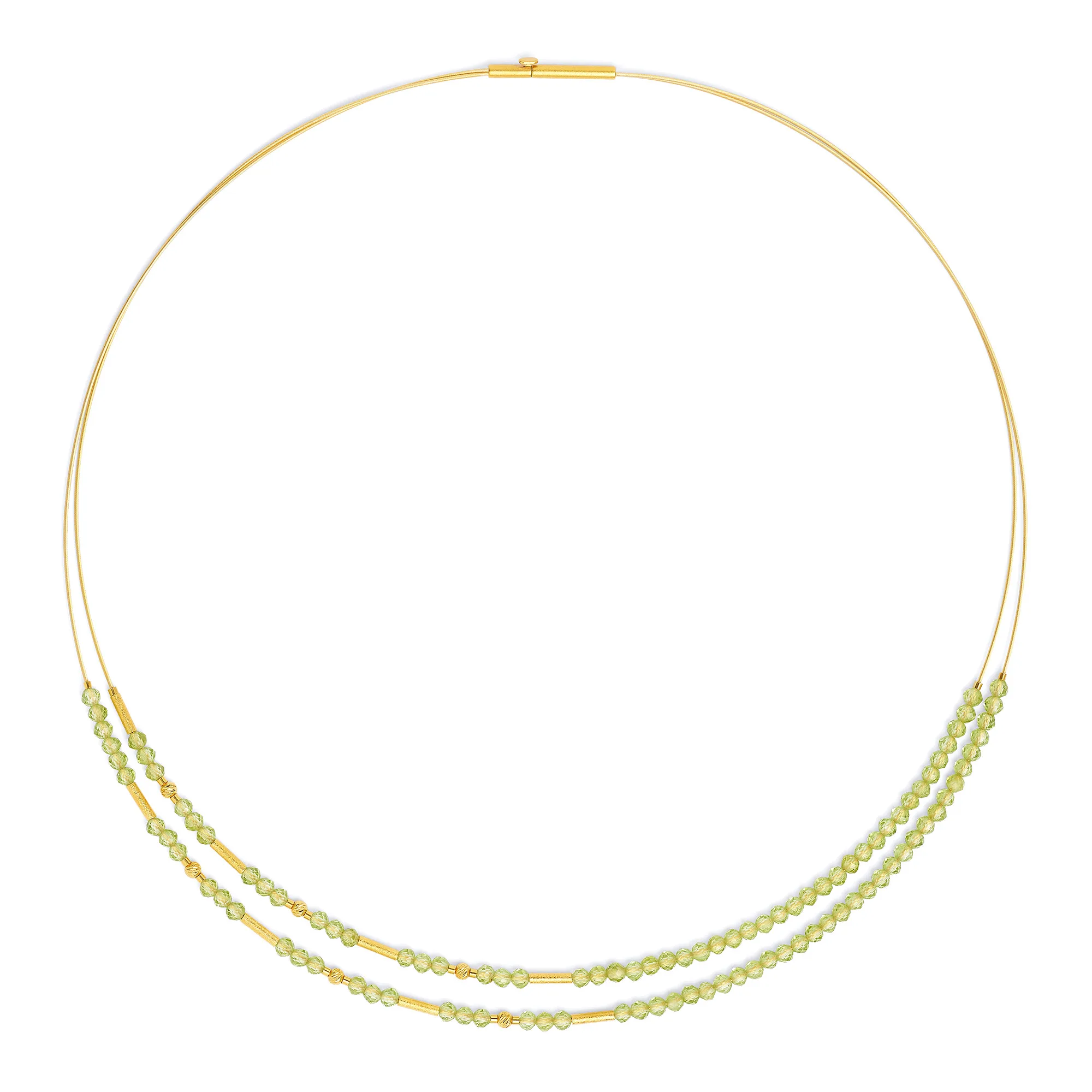 Bernd Wolf Kette Clinifee Designlinie Cleopatra, Peridot, 24-Karat-goldplattiert