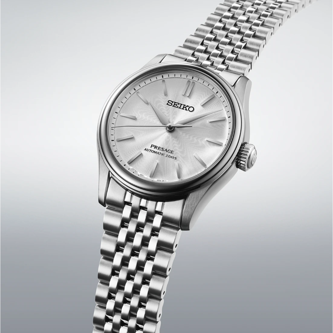 Seiko Presage Automatik 3 Zeiger, 72 Stunden Gangreserve, Edelstahl, Weiß Herrenuhr HCC001J1