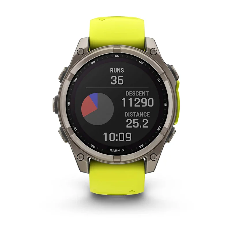 Garmin fēnix® 8 - 47 mm Solar Sapphire Graphit/Titanium Titan 010-02906-21 Set mit schwarzem Lederband