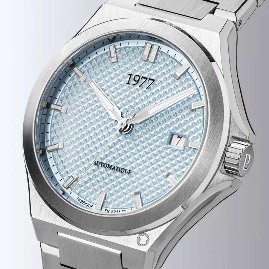 1977 ARSENE Automatique, 41 MM, Cadran Bleu Glacier, Bracelet Acier 904L Herrenuhr 1977P02191