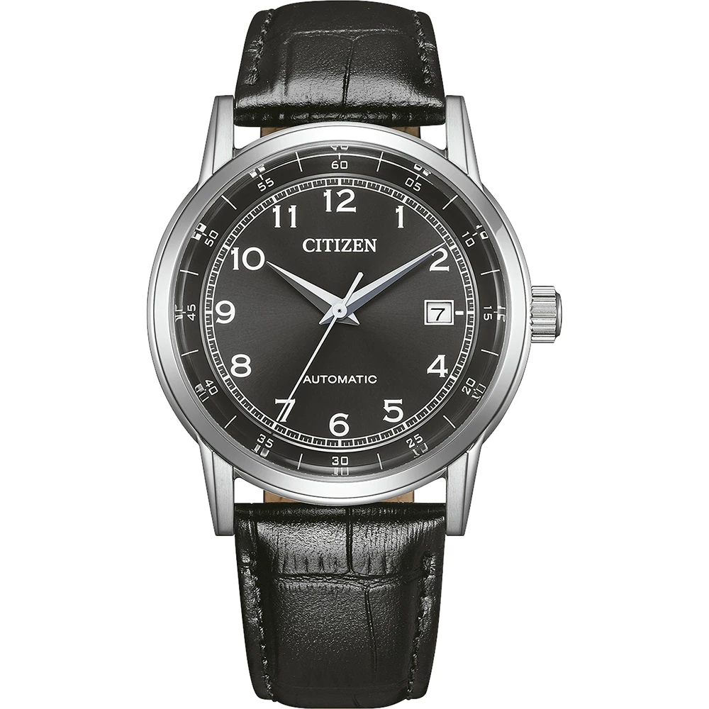 Citizen Automatik Dress Watch Leder schwarz, 40mm Herrenuhr NJ0210-05E
