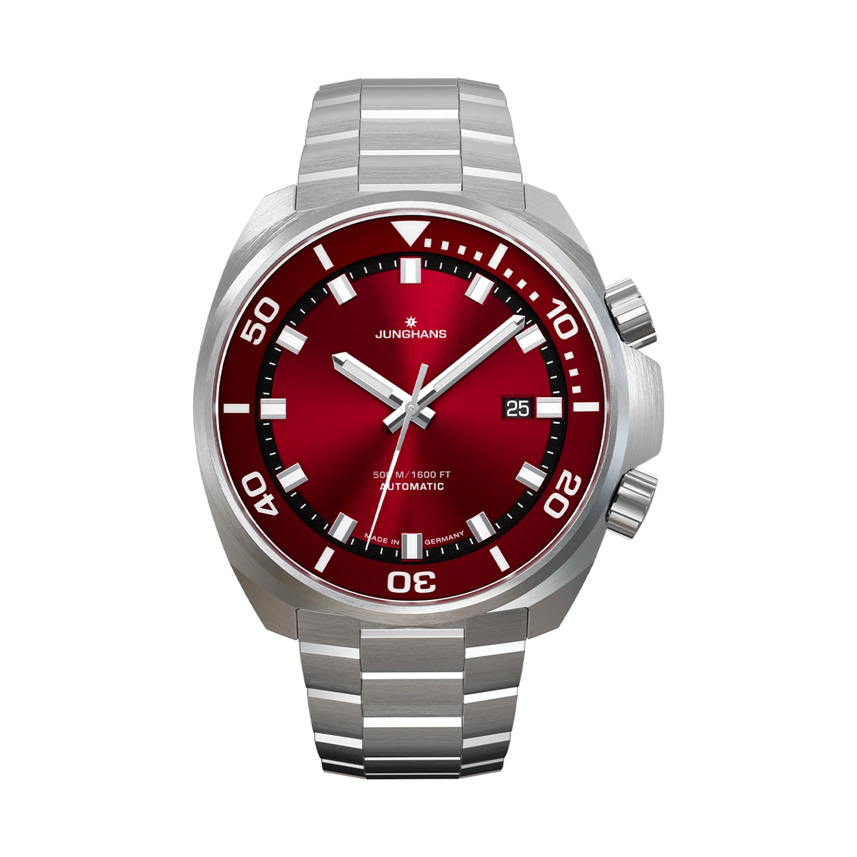 Junghans Aquaris Red Taucheruhr, Rot, Automatik, 50 bar Herrenuhr 27/4661.44