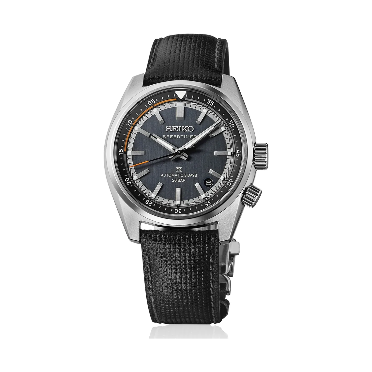 Seiko Prospex Speedtimer Automatik Blaugrau Lederband Herrenuhr HBC004J1