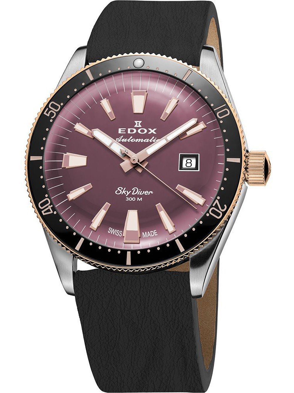 Edox SkyDiver 38 Date Automatic Special Edition Damenuhr 80131 357RNRC VIO