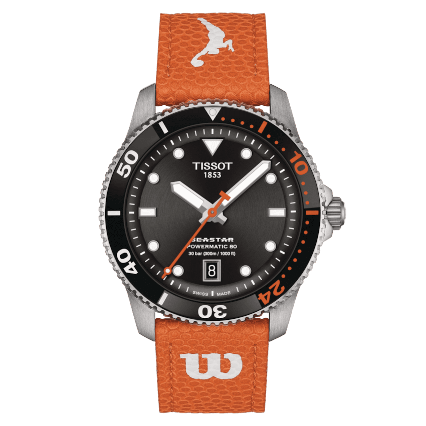 Tissot Seastar Wilson WNBA  Herrenuhr Set mit weißem Lederarmband T120.807.17.051.00