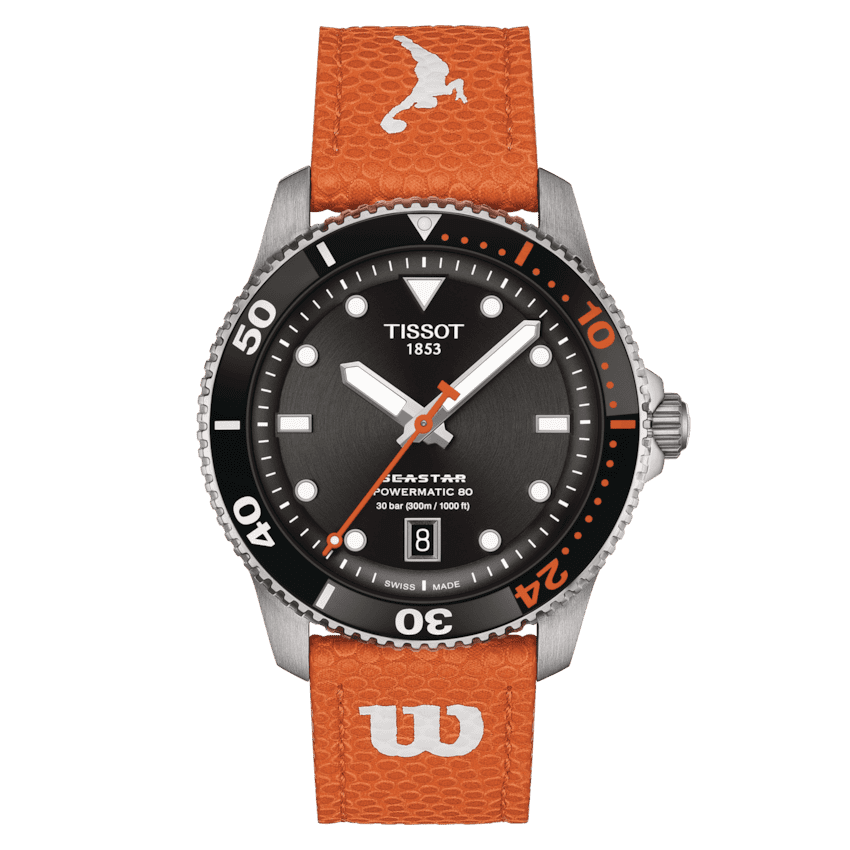 Tissot Seastar Wilson WNBA  Herrenuhr Set mit weißem Lederarmband T120.807.17.051.00