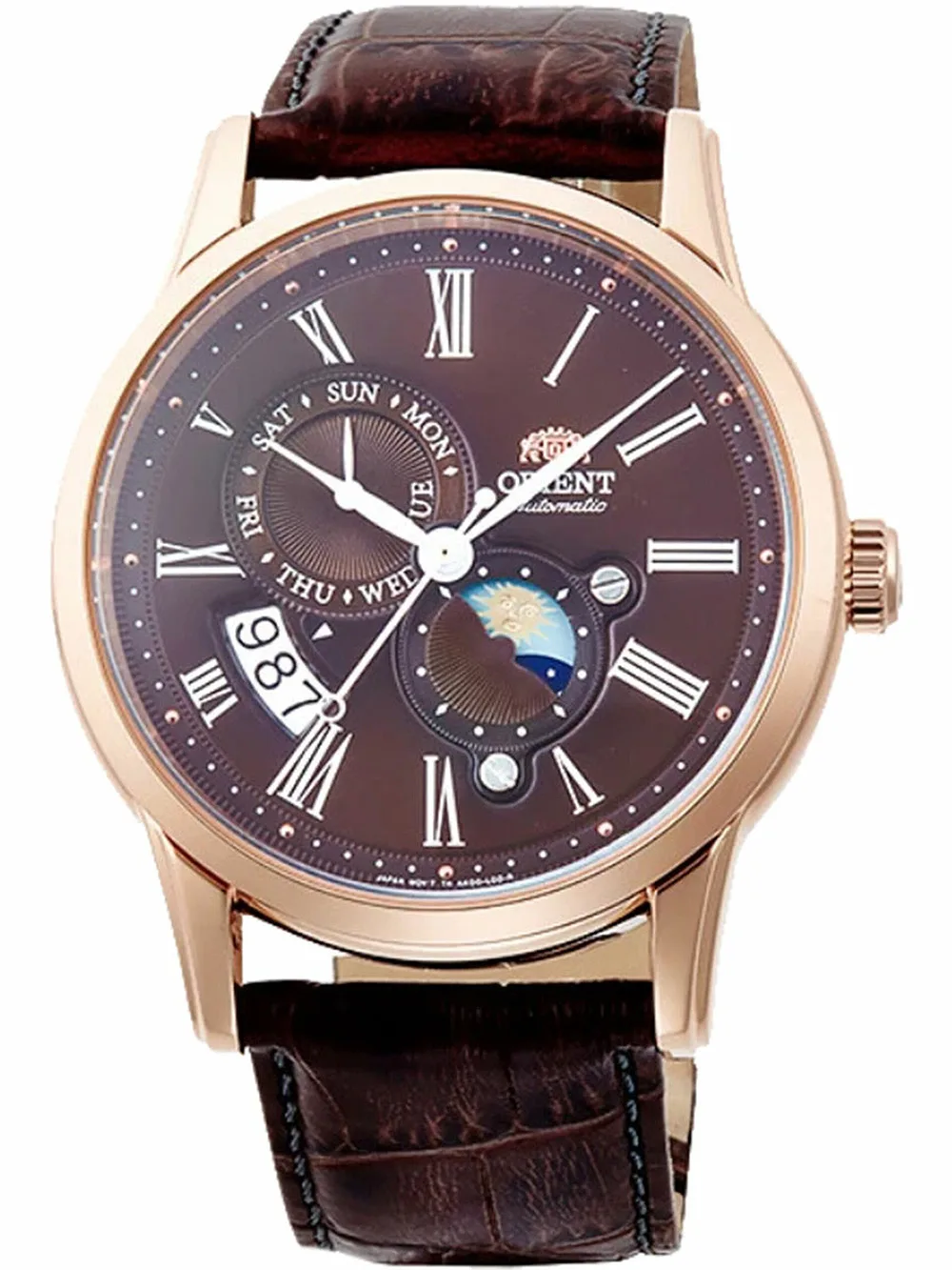 Orient Classic Automatik 43 mm Braun Herrenuhr RA-AK0009T30B