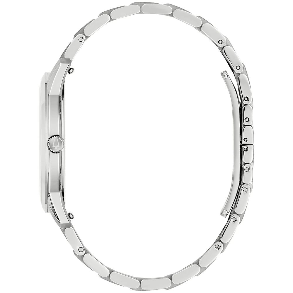 Bulova Classic Quartz, Edelstahl Blau, 40mm Herrenuhr 96B475