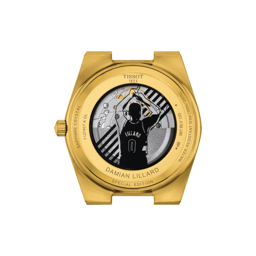 Tissot PRX Powermatic 80 Damian Lillard Special Edition Herrenuhr Set mit schwarzem Kautschukband T137.407.33.051.00