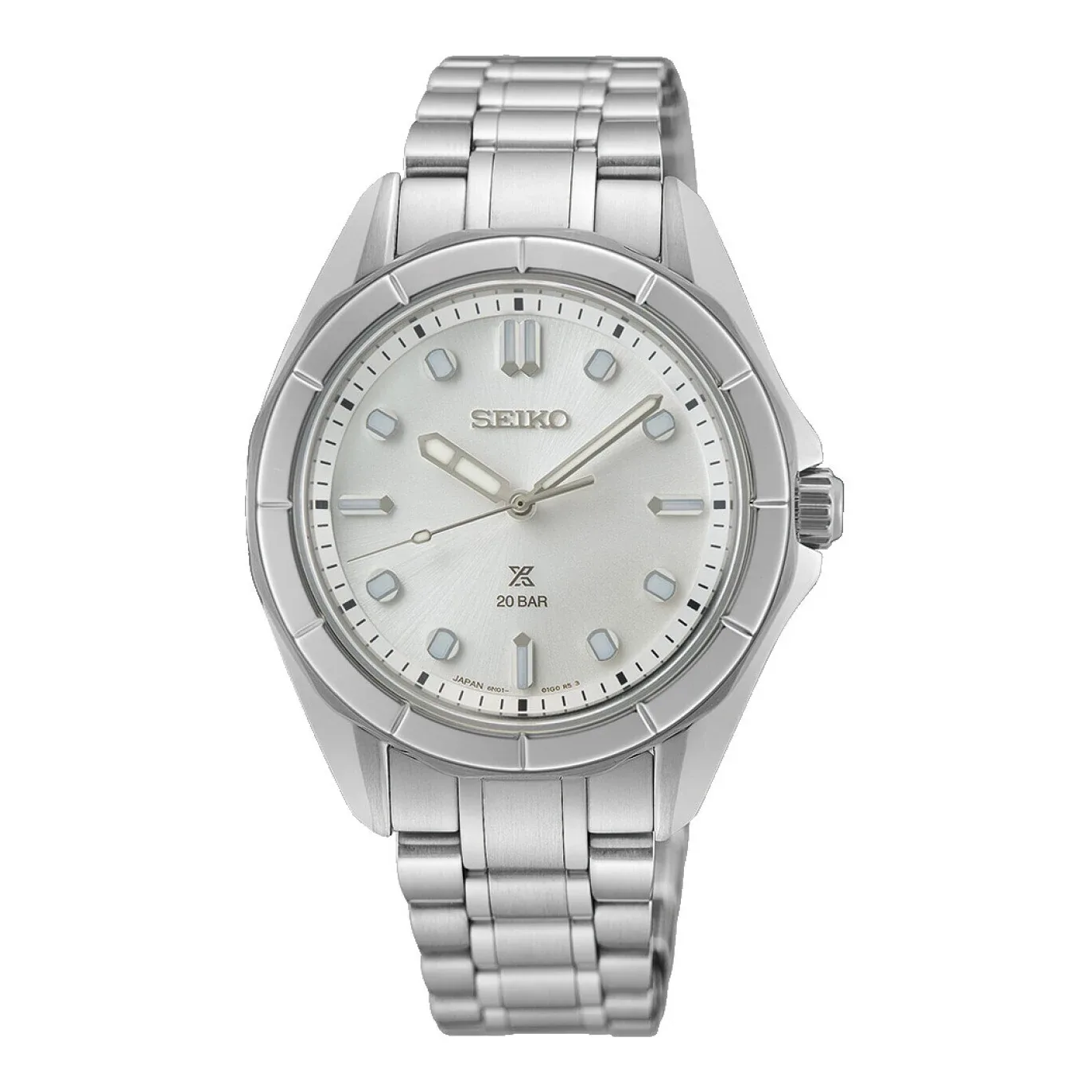 Seiko Prospex SEA Diver Quarz 34 mm Edelstahl Silber Damenuhr SUR595J1