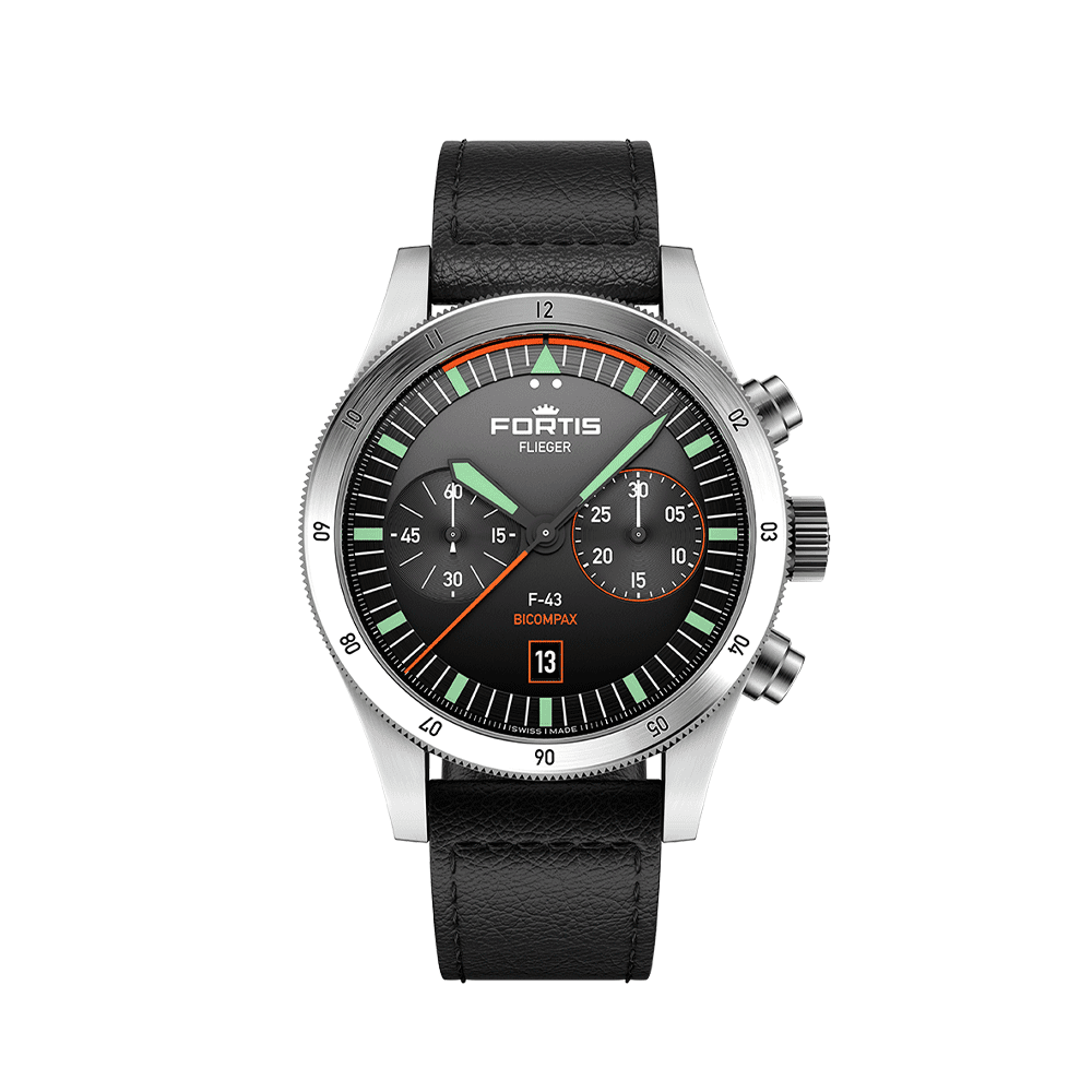 Fortis FLIEGER F-43 Bicompax Original Herrenuhr F4240005