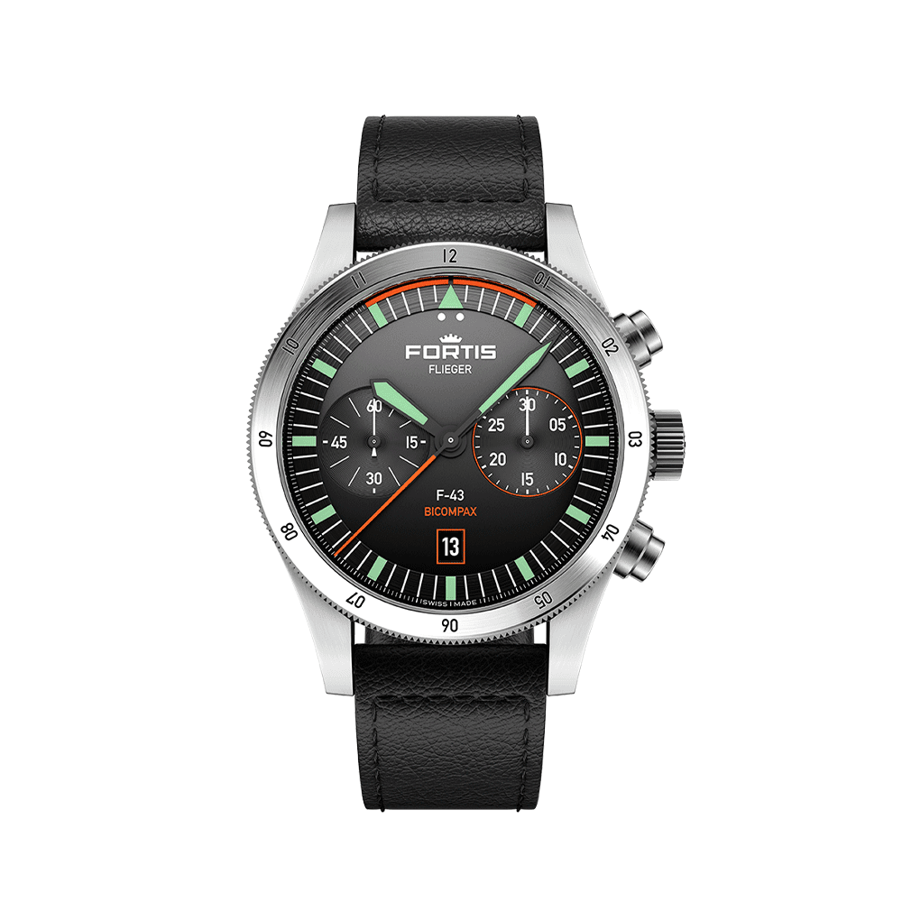 Fortis FLIEGER F-43 Bicompax Original Herrenuhr F4240005